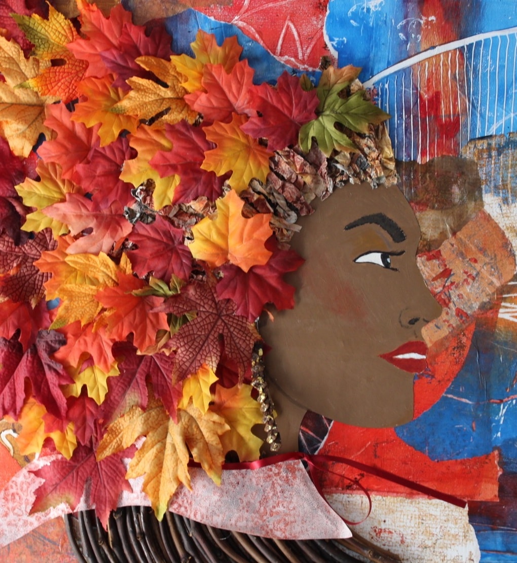 Autumn Breeze — Mixed media collage