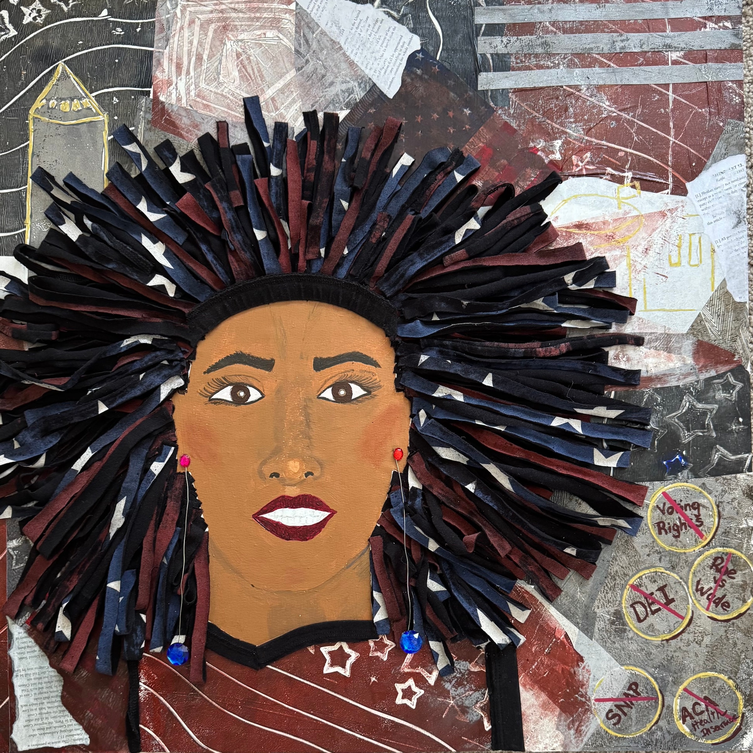 Mizz USA — Mixed media and assemblage