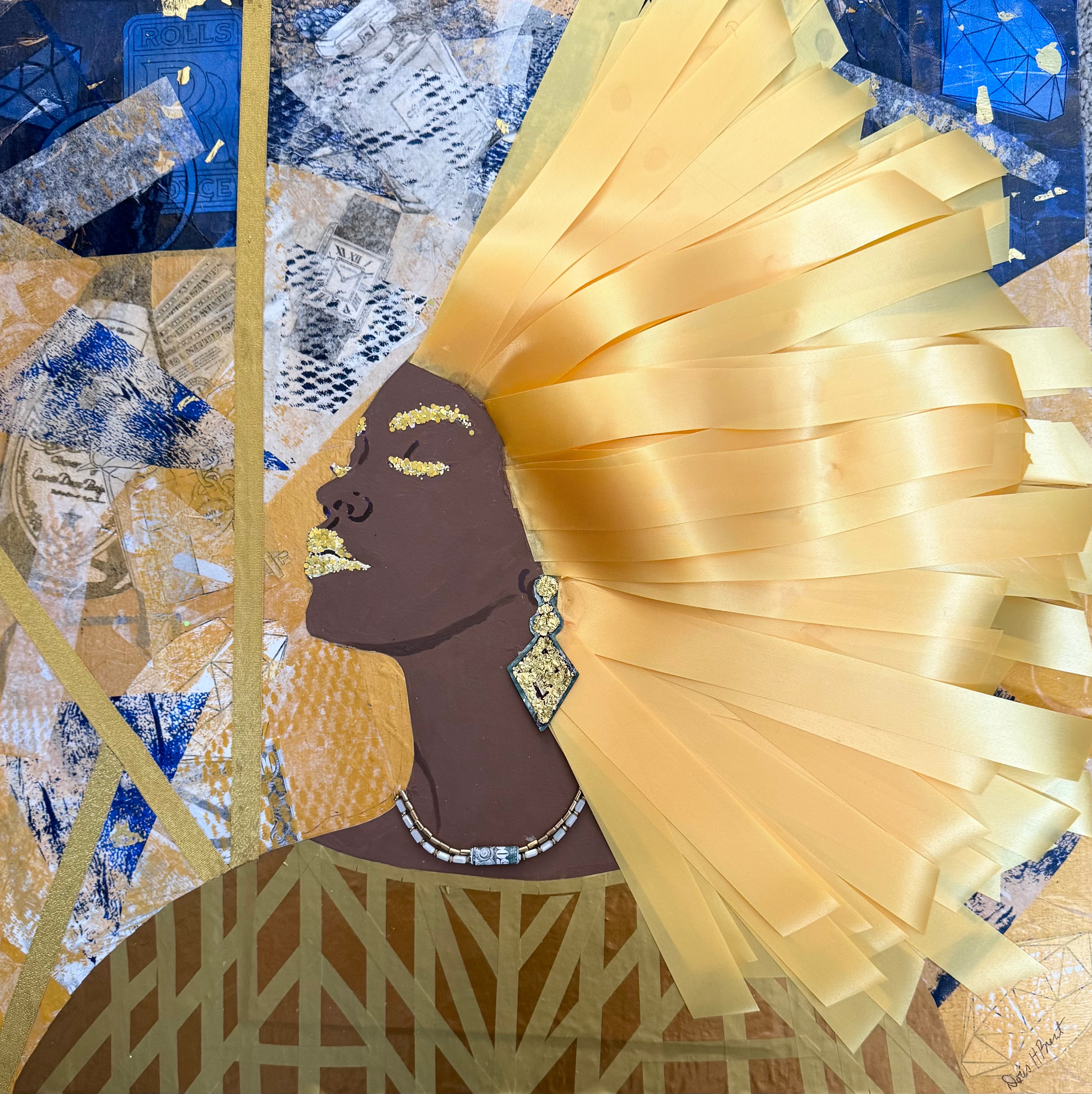She Wants to Be 500! — Mixed media collage