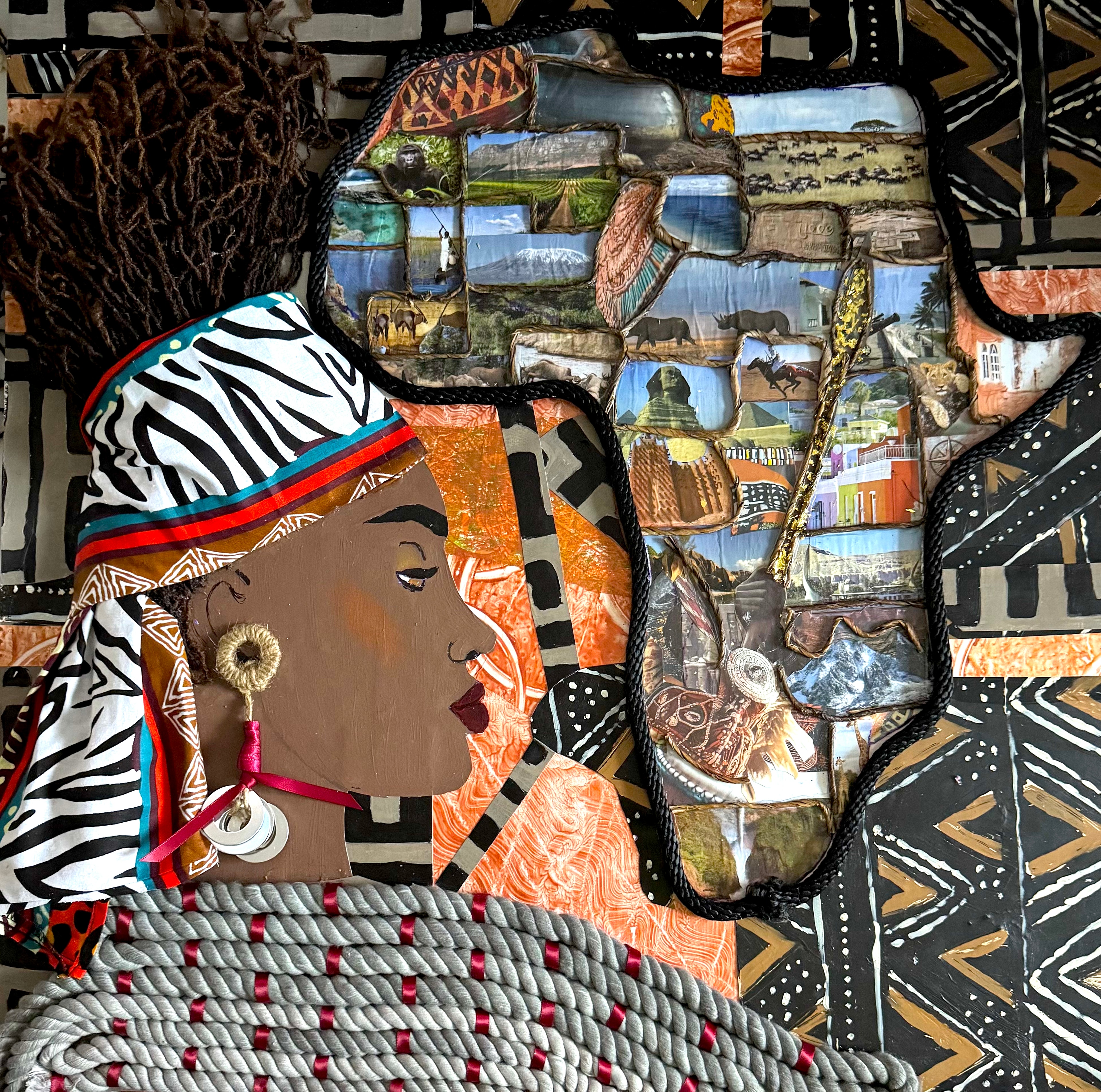 Wishing for the Motherland — Mixed media collage